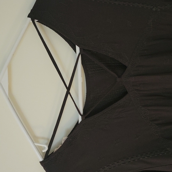 3/$30 Altar'd STATE Romantic Embroidered Peplum Peasant Criss Cross Blouse - Picture 6 of 11